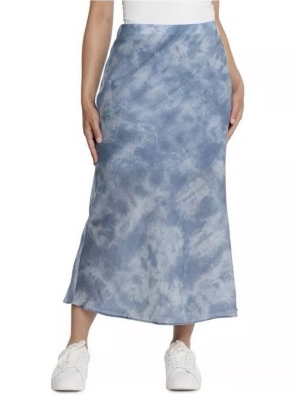 Madewell Blue Tie-Dye Maxi Skirt